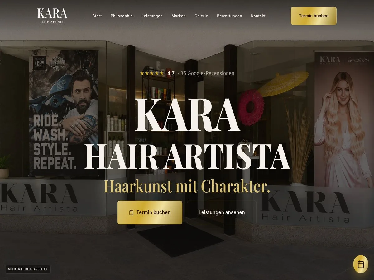 Startseite von KARA HAIR ARTISTA